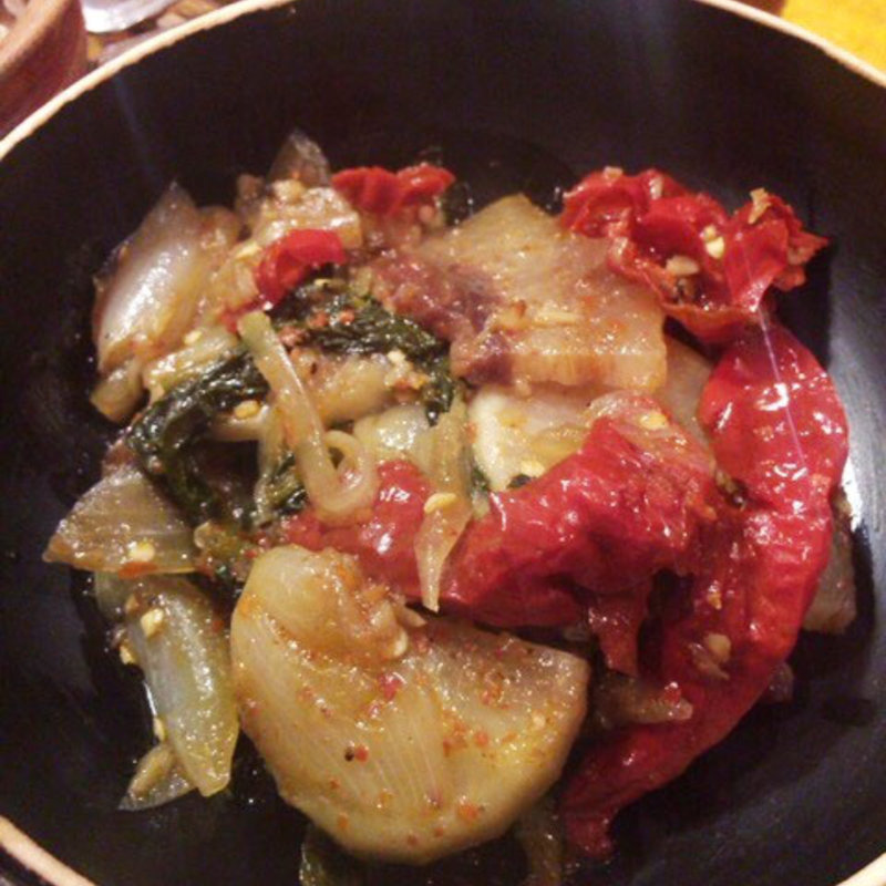 干し肉のパクシャパ（豚肉&トウガラシ）(ガテモタブン)