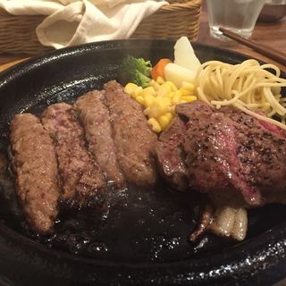 ハンバーグと黒毛和牛ステーキ(グリルアラベル 横浜本店)