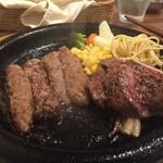 ハンバーグと黒毛和牛ステーキ(グリルアラベル 横浜本店)