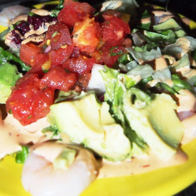 海老とアボカドのサラダ(Hacienda del cielo MODERN MEXICANO)