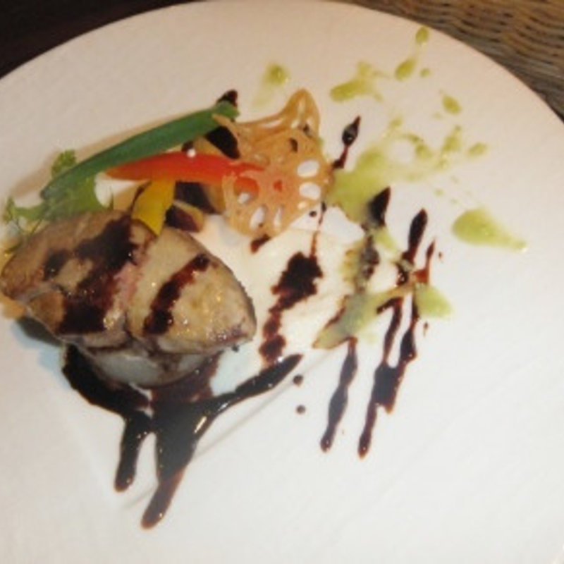 フォアグラのソテー 温かい旬菜を添えて(HAGOROMO 新宿野村ビル店)