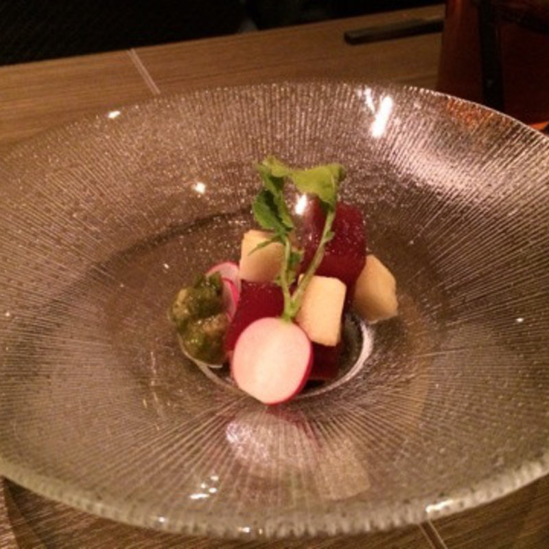 マグロと長芋の漬け(HARI THE TOKYO SUSHI BAR)