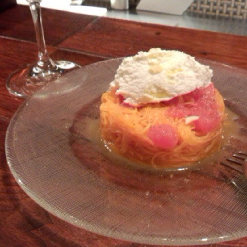 人参とピンクグレープフルーツのリコッタ添え(hikari-yurari （ヒカリ ユラリ）)