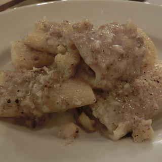 黒猪豚と茸、焼き栗のクリームソース リガトーニ(IL PACIOCCONE DI CHIANTI )