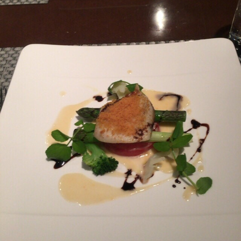 真鯛のグリル・からすみ和え(イル・ソーニョ)