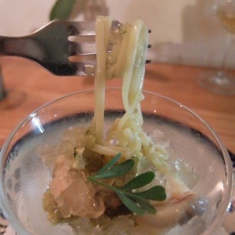 白バイ貝とナスのリングエッティーネ(創作中華料理 胡椒饅頭 ＫＩＫＩ)