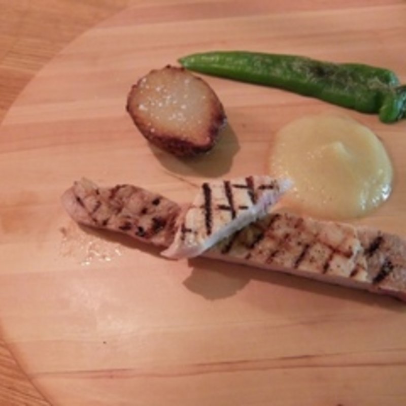 酒粕でマリネした山形豚ロース　冬瓜と柚子胡椒のソース(創作中華料理 胡椒饅頭 ＫＩＫＩ)