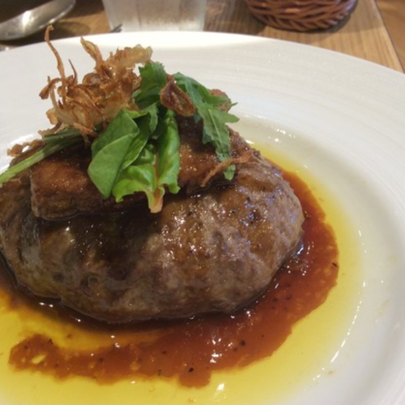 フォアグラハンバーグランチ(Le Bar a Vin52 AZABU TOKYO 横浜ベイクォーター店)