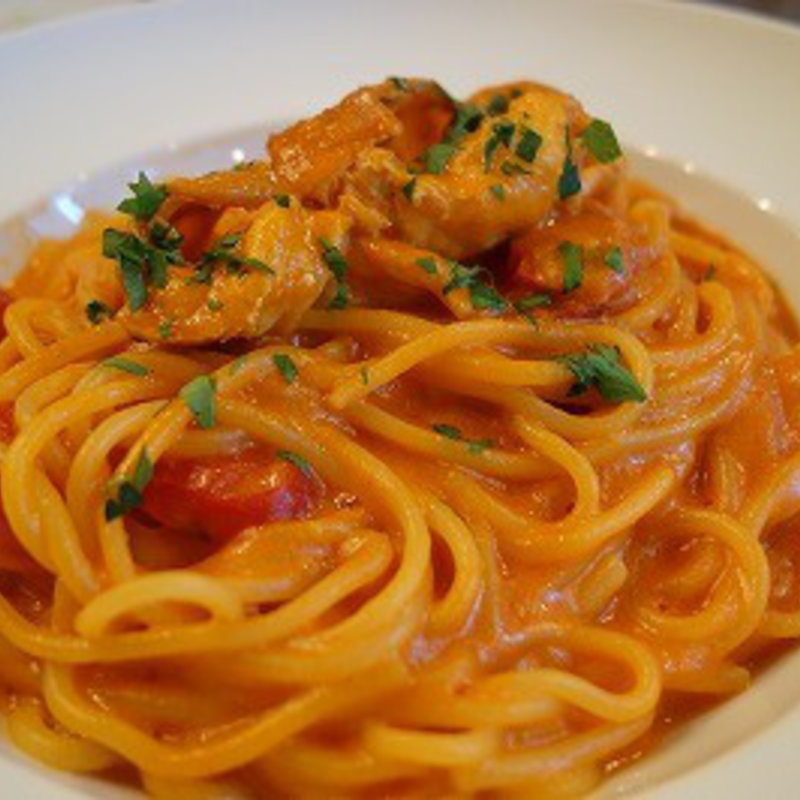 うちわ海老のトマトクリームパスタ(Locanda Trattoria )