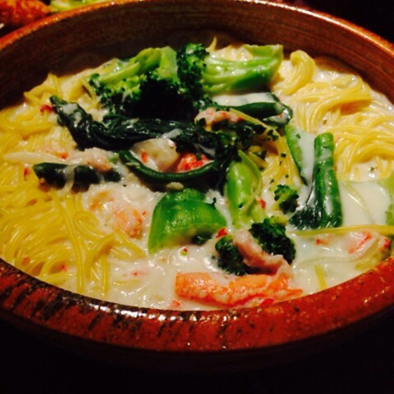 ズワイ蟹と野菜のクリームソース(MABO （マーボ）)