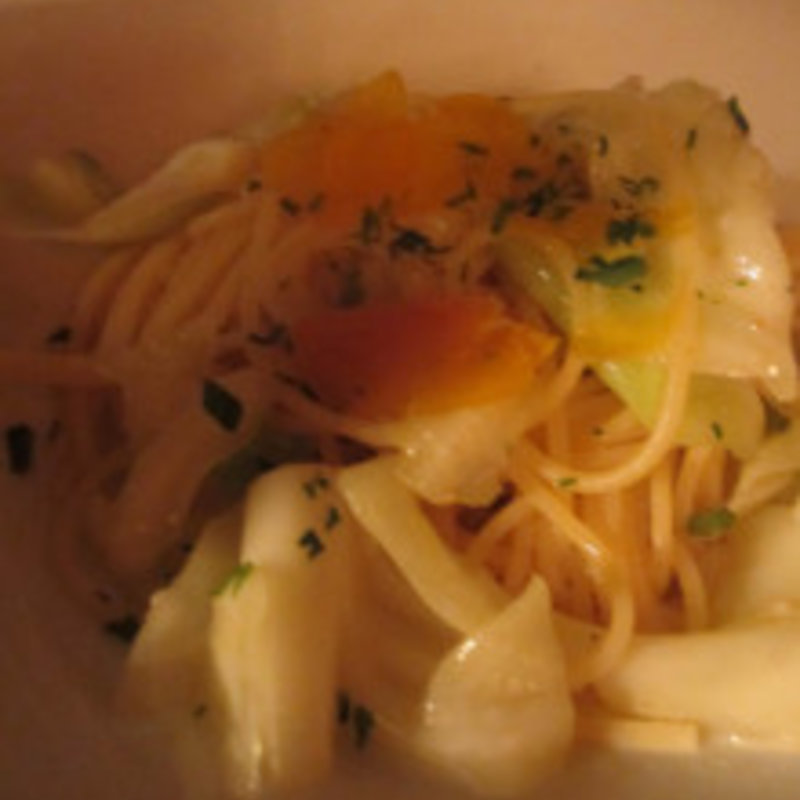 カラスミとキャベツのペペロンチーノ(Maru 3F)