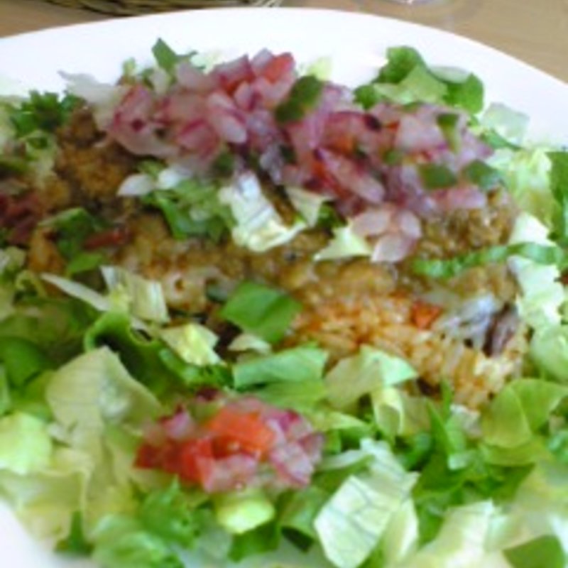 ラム肉のヘルシータコライス(OASISCAFE・QUALIS)