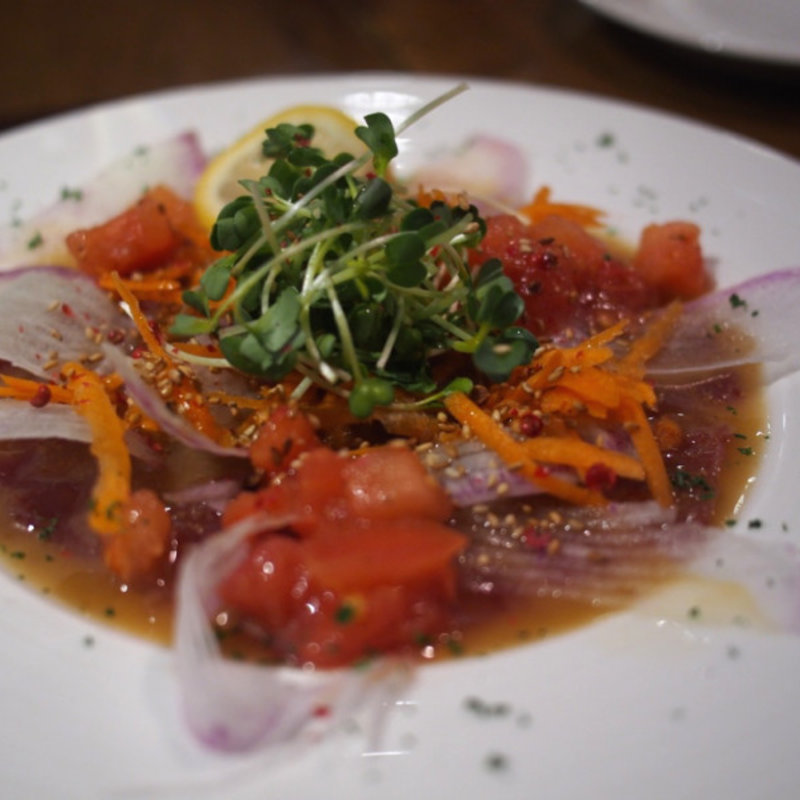 マグロのカルパッチョ　和風ヴィネグレット(PIZZERIA DA GRANZA)