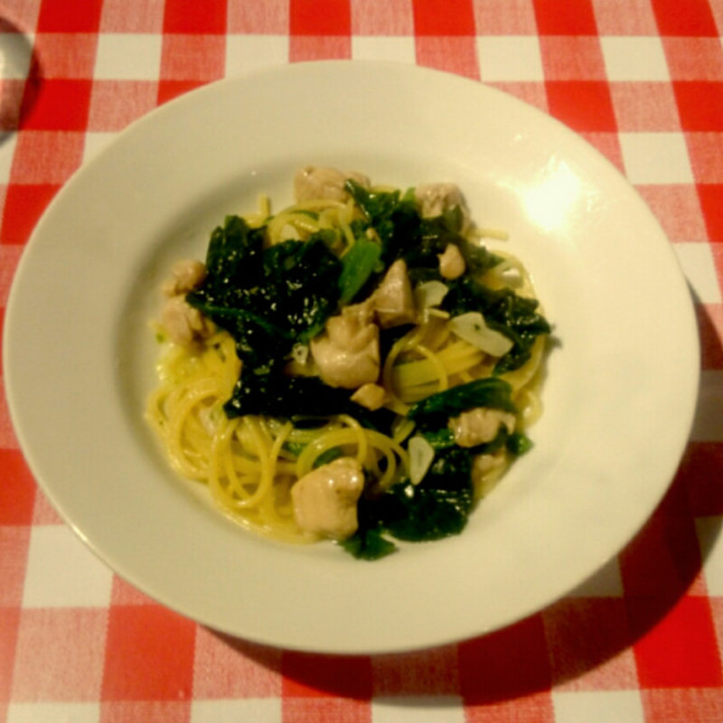 若鶏とホウレン草の柚子コショウパスタ(Pizzeria Nico)