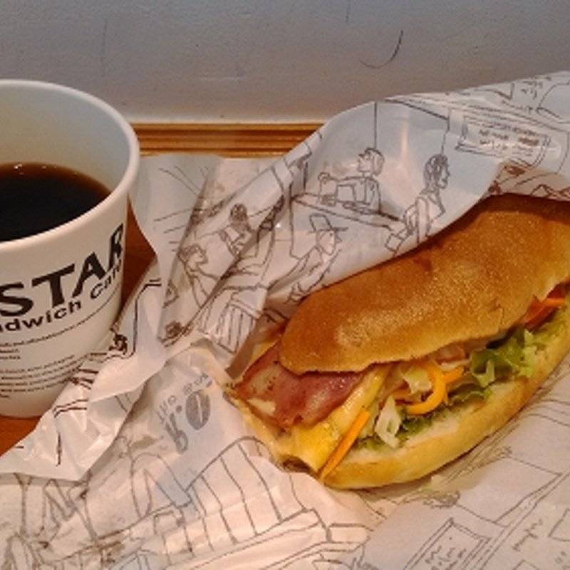 モーニングセットB ベーコンエッグ＋コーヒー(R.O.STAR（ ロースター） 豊洲本店)