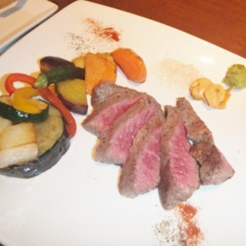 北薩摩牛の岩塩ステーキ(SAIKA 銀座店)