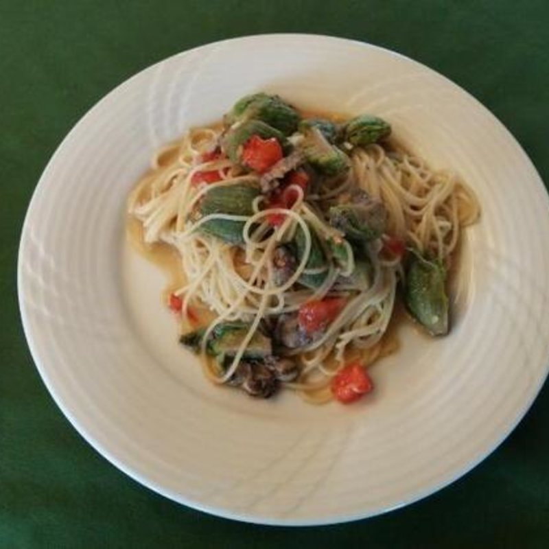 能登牡蠣と蕗の薹のペペロンチーノ(Shigezo)