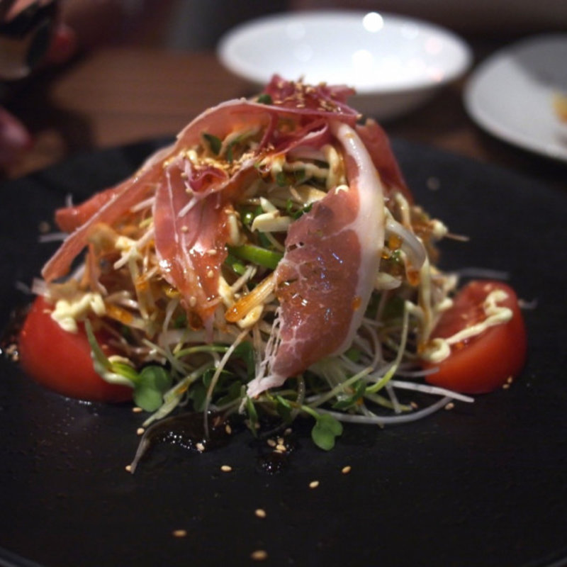 みょうがとプロシュートのゆず風味サラダ(Steak&Italian Griante)