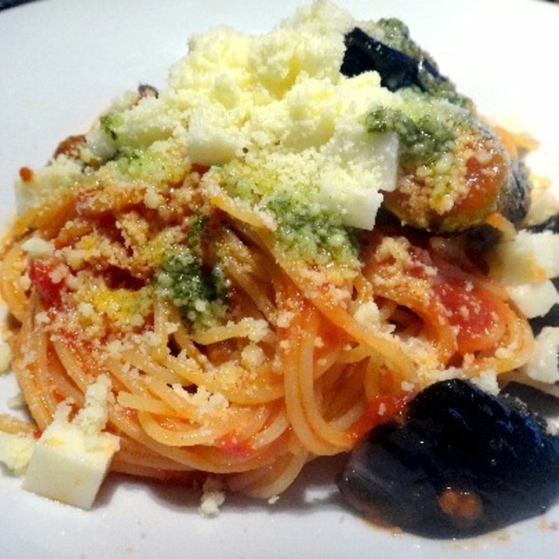 秋ナスとモッツァレラチーズのトマトソースパスタランチ(THE CAMP CAFE & GRILL)