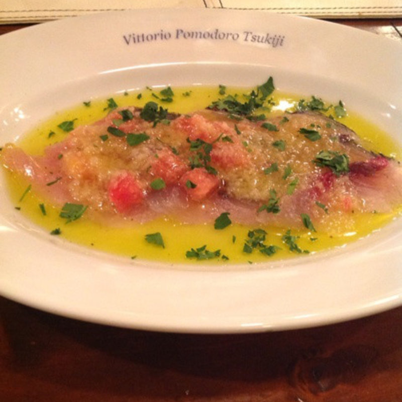 鮮魚のカルパッチョ(Vittorio Pomodoro Tsukiji （ヴィットリオポモドーロ ツキジ【旧店名】Con Brio）)
