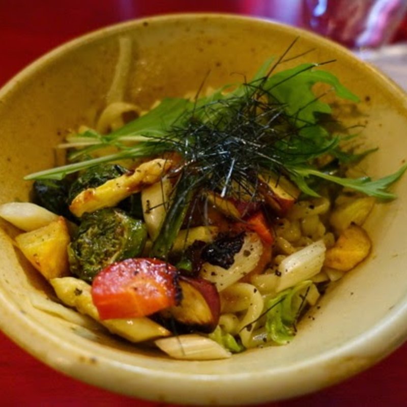 焼き野菜と麦みそのまぜ麺(ドーロ 都立大学店 D'ORO TORITSUDAIGAKU)