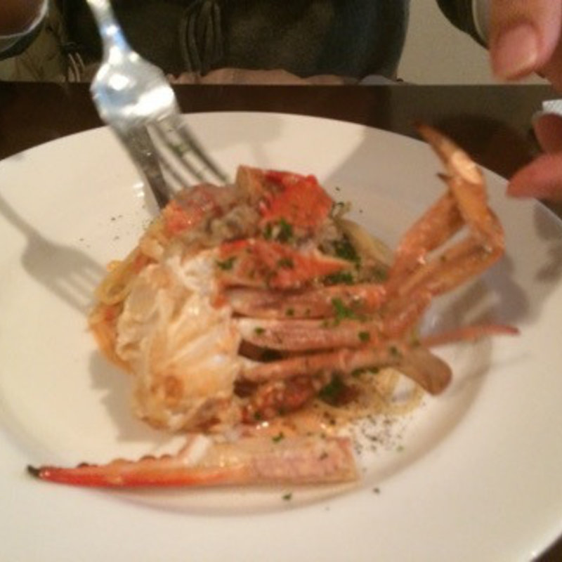 わたりガニとかきをトマトクリームで(YUKI （ユキ）)