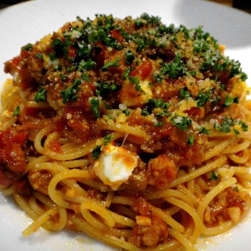 ボロネーゼ風ミートソース(創作和食あおき)