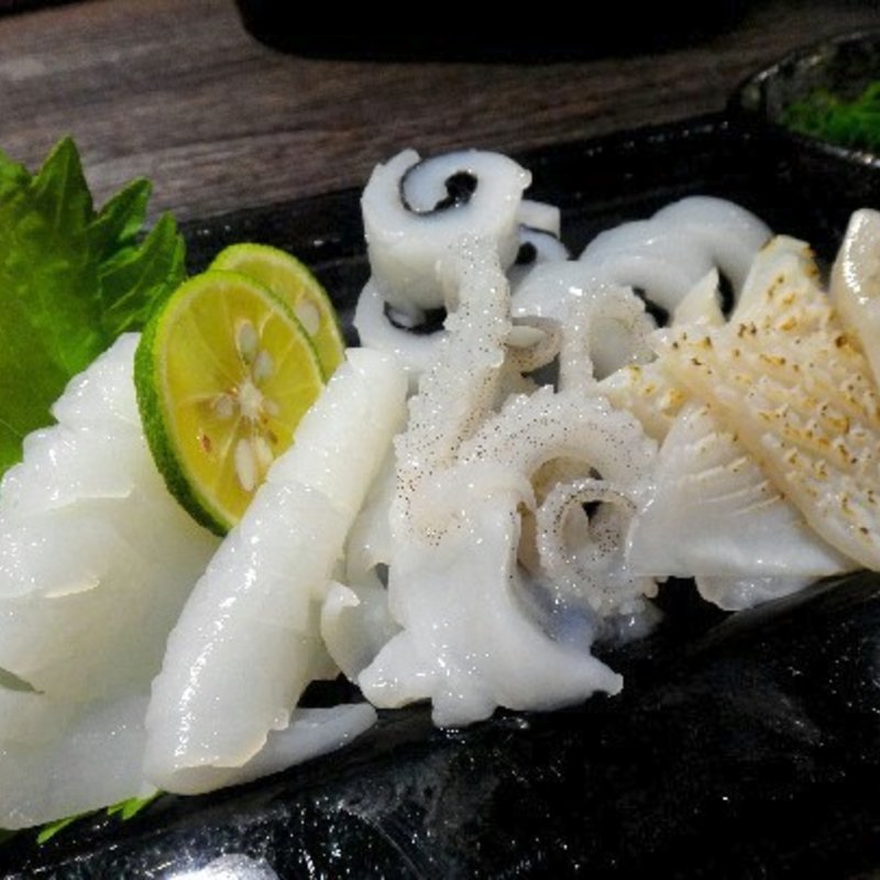 ヤリ烏賊の刺身(創作和食あおき)