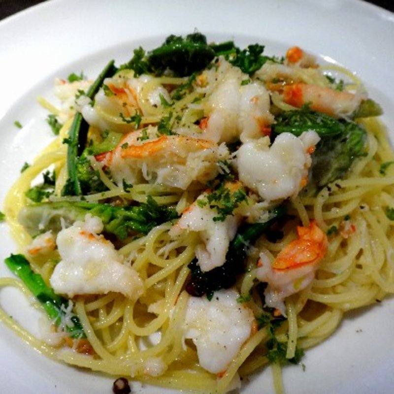 大海老と本ズワイ蟹のペペロンチーノ(創作和食あおき)