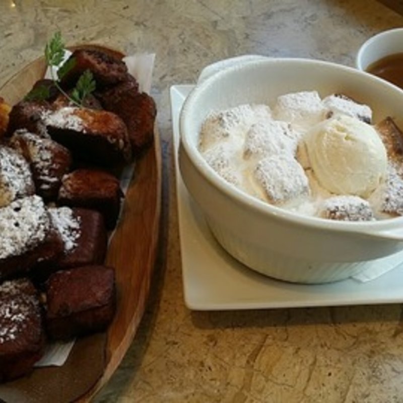 パンケーキドーナッツ アフォガード(カフェ アクイーユ 恵比寿)