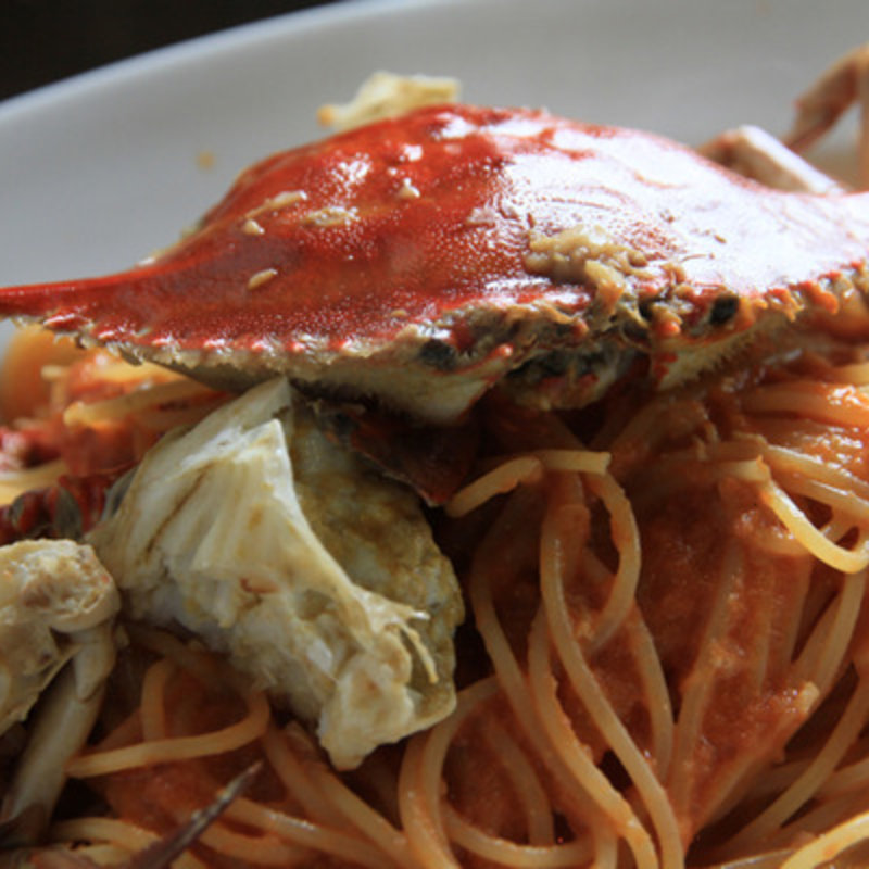 ワタリガニのスパゲティ(アグレアーブル （French ＆ Italian agreable）)