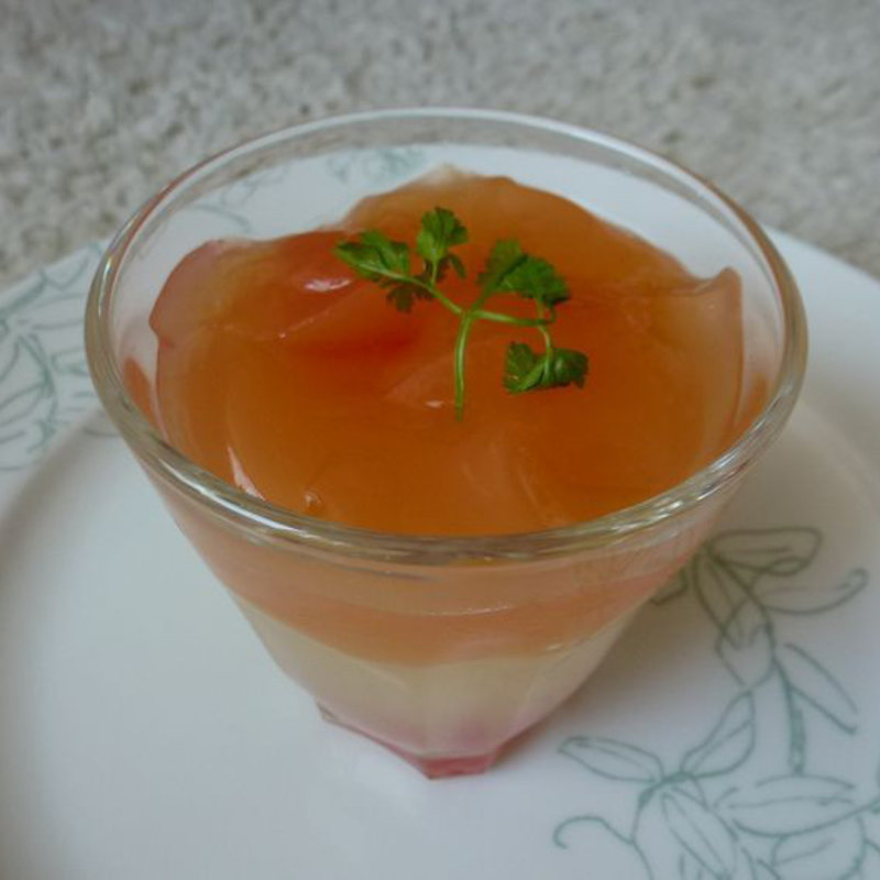 白とピンクくせれーぶフルーツのゼリー(あさひや )