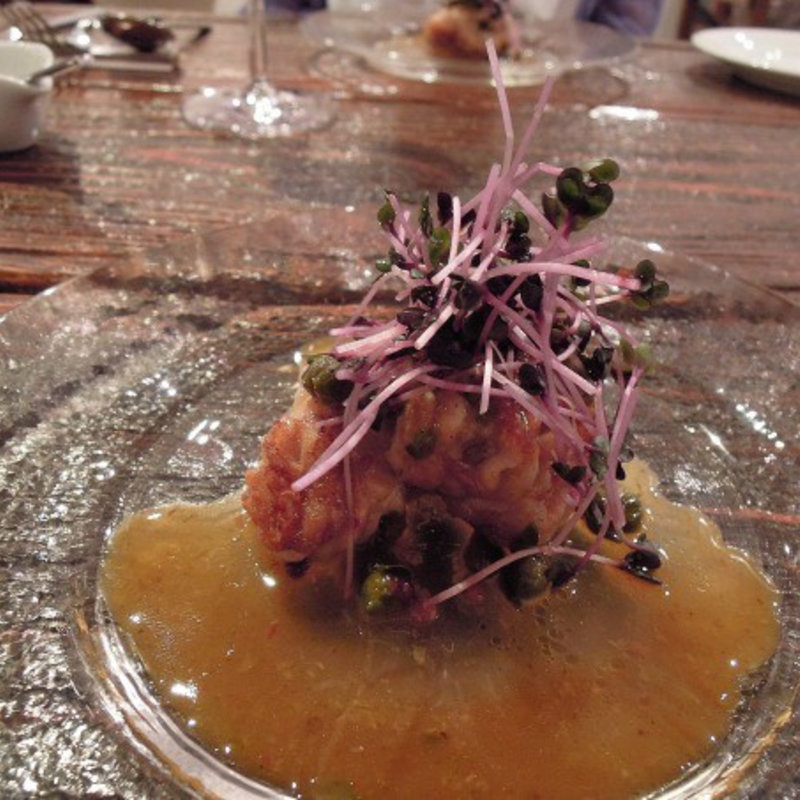 白子のソテー、焦がしバターソース(アジャン （Agen）)