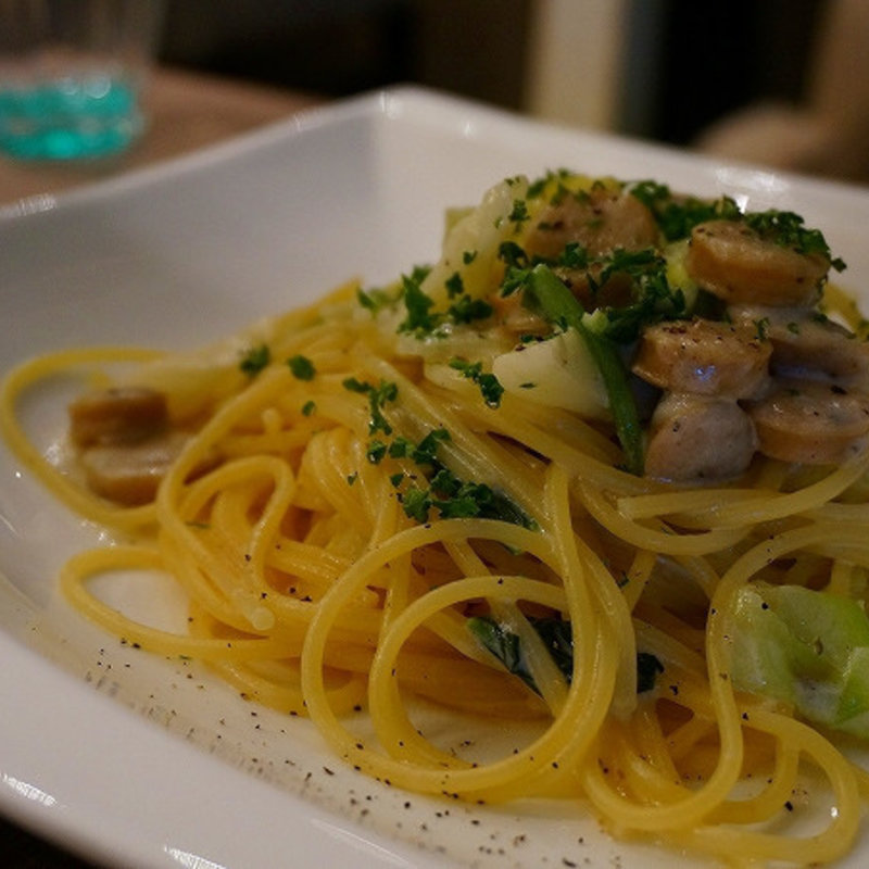 ランチ（ソーセージパスタ）(アズーロ ヴェルドゥーラ （azzurro verdura）)
