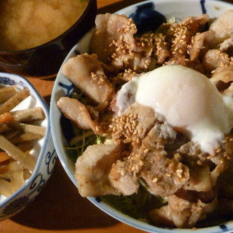 トロ玉豚丼セット(あっとほ～む )