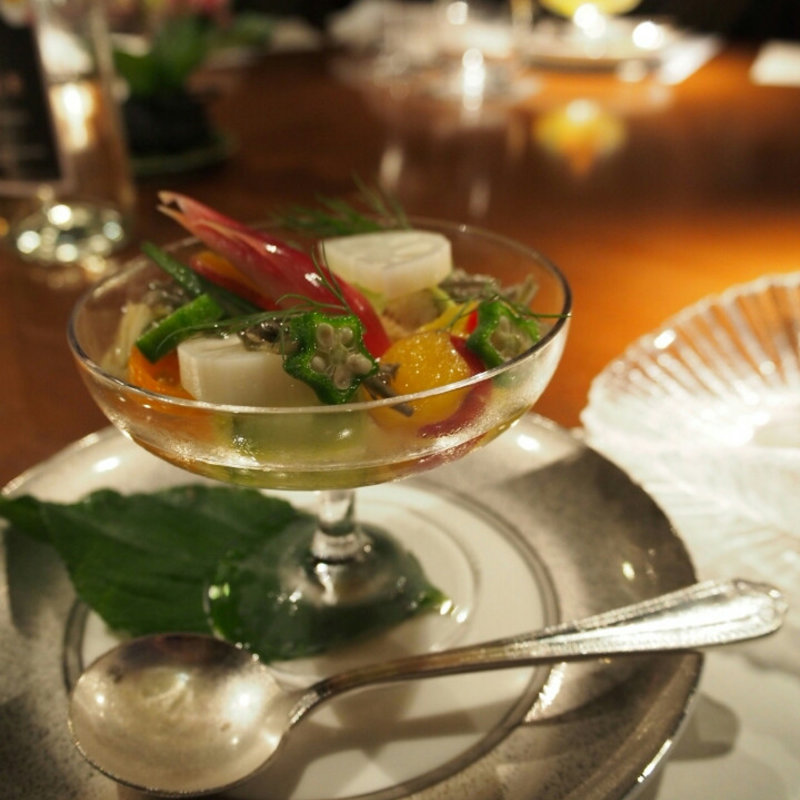 夏野菜の水貝仕立て(あまの川)