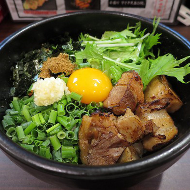 看板のまぜそば(あらし 東心斎橋店)