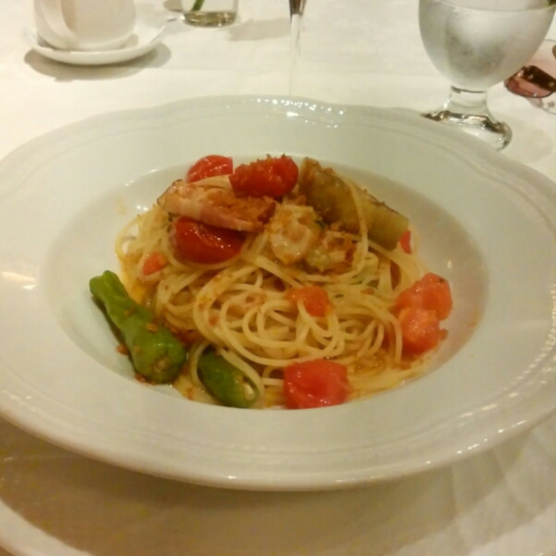 茄子とトマトカラスミのペペロンチーノ(アルポルトクラシコ)