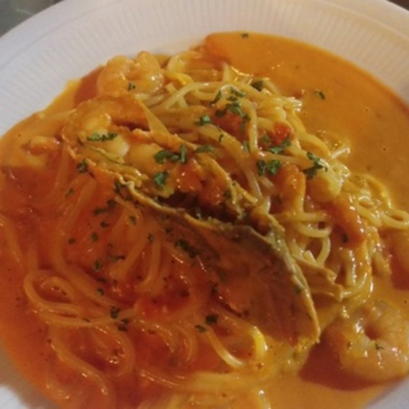 スリッパロブスターのトマトクリームパスタ(アンカーズ デックス東京ビーチ店 （ANCHORS）)