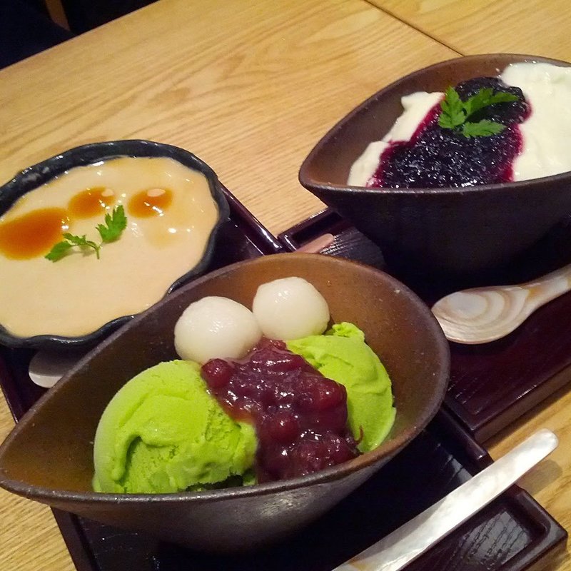 抹茶のアイス(創作うどんとおでん あんぷく)