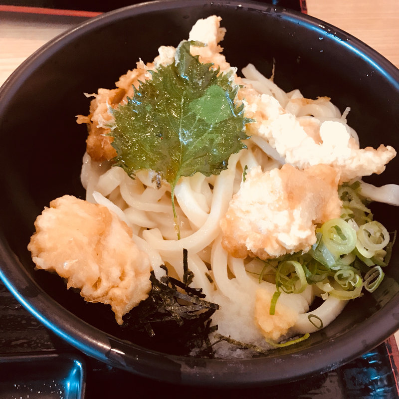とり天ぶっかけ(手打ちうどん つづみ)