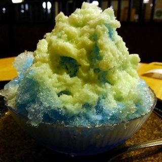 かき氷（ブルーハワイ）＋練乳(いこいの湯　多摩境店   食事処)