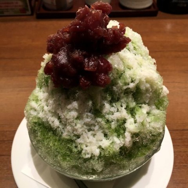 かき氷（宇治）＋ミルク＋金時(いこいの湯　多摩境店   食事処)