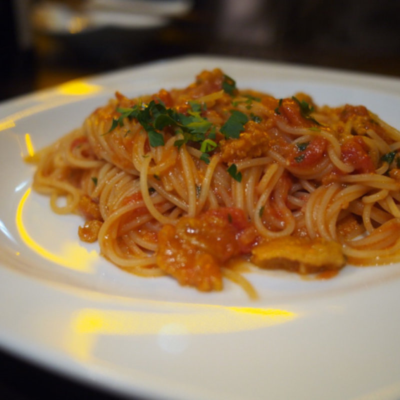 ウニのピリ辛ソース(イタリアンバール Orso)