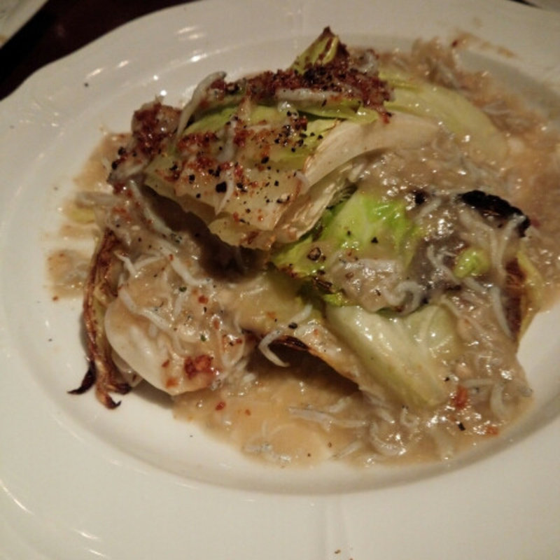 キャベツのアンチョビソース(イタリアンバルウオキン池袋)