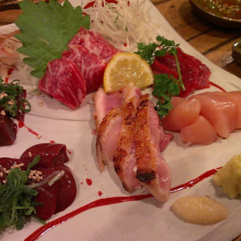 鶏と馬のお造り2種盛(桜ノ宮 EDEL （サクラノミヤ エーデル）)