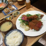 カニクリームコロッケ＆エビフライ定食(いっかく食堂 天神店 )