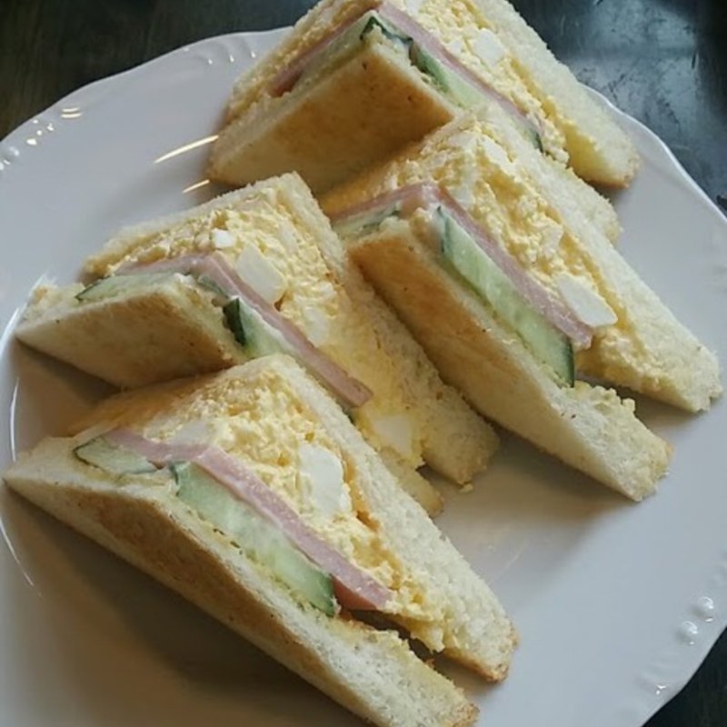 ハムタマゴサンドセット(イトーヤコーヒーショップ)