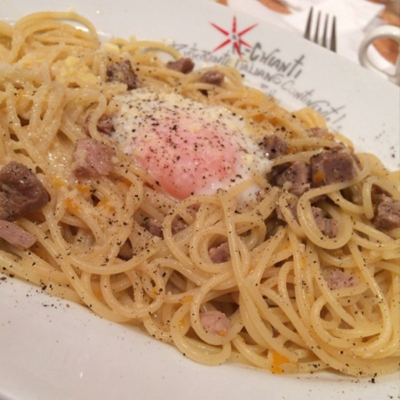 半熟卵と豚肉のボロネーゼ　パルメザン風味(イルキャンティ 日本橋店 （iL-CHIANTI）)