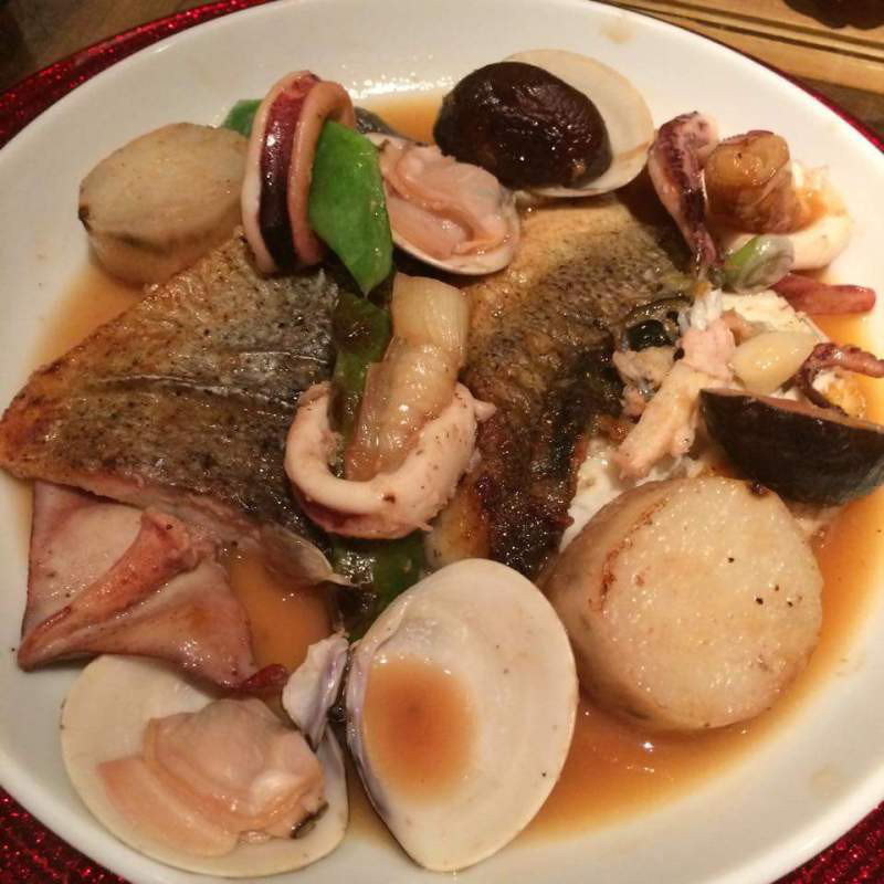 スズキのアクアパッツァ(イルベッカフィーコ （IL BECCAFICO）)